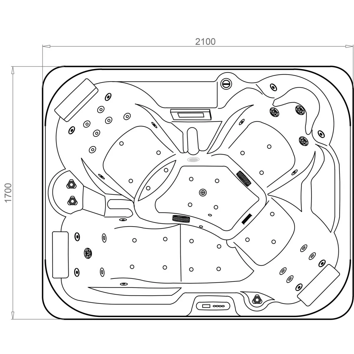 Spa d'extérieur / Jacuzzi SPATEC 500B Blanc